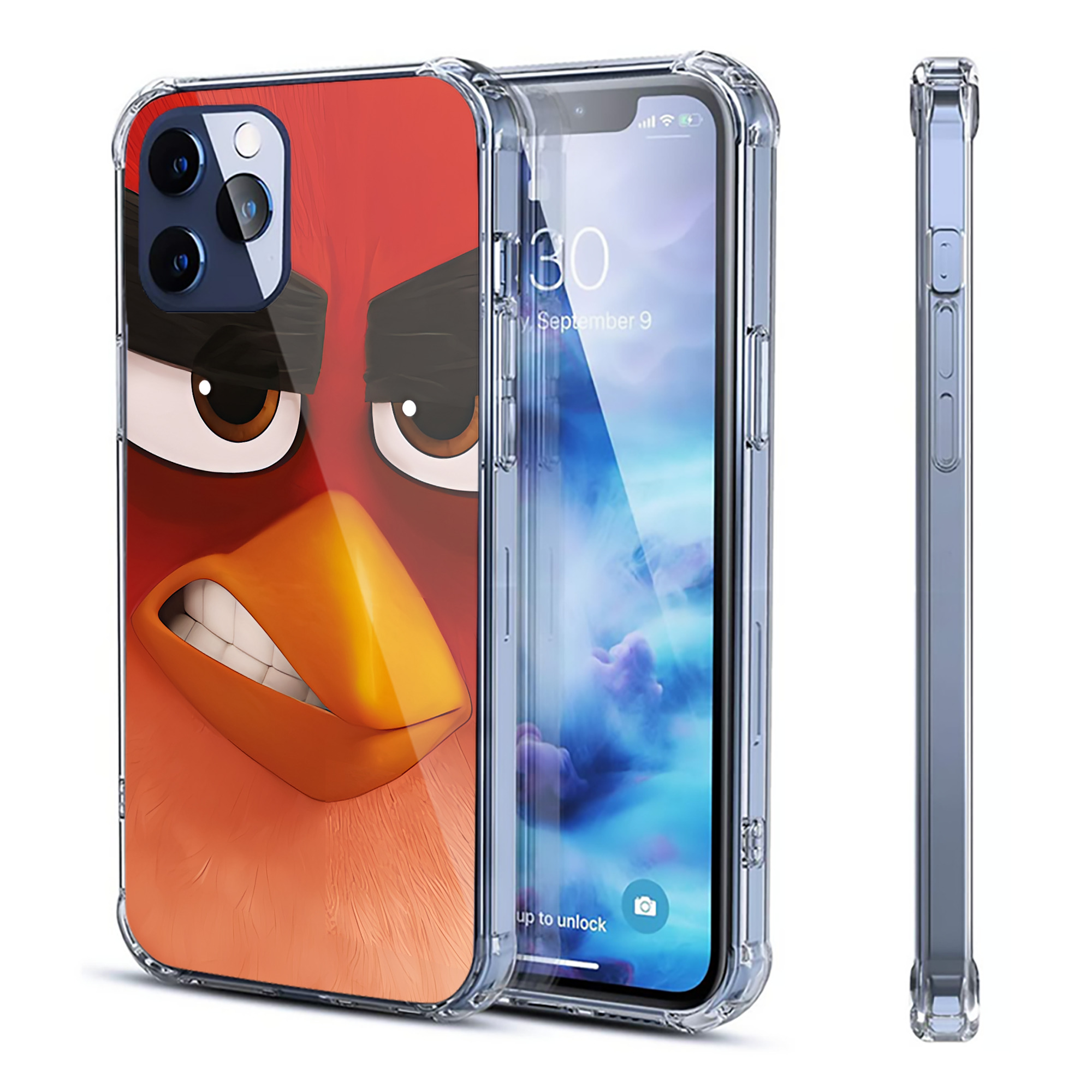 （画像用） Angry Birds アングリーバード 【iPhone 12シリーズ対応】透明スマホケース（クリアソフトケース）